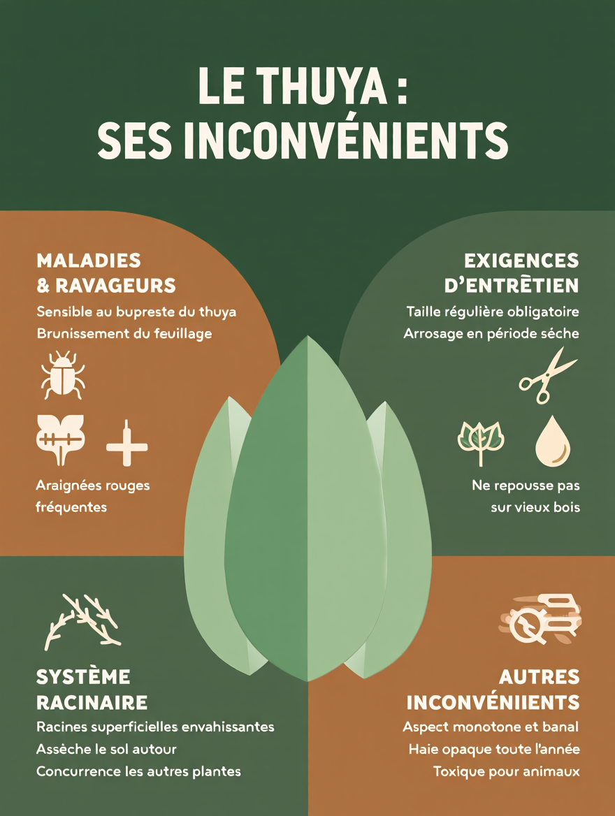Inconvénients du thuya